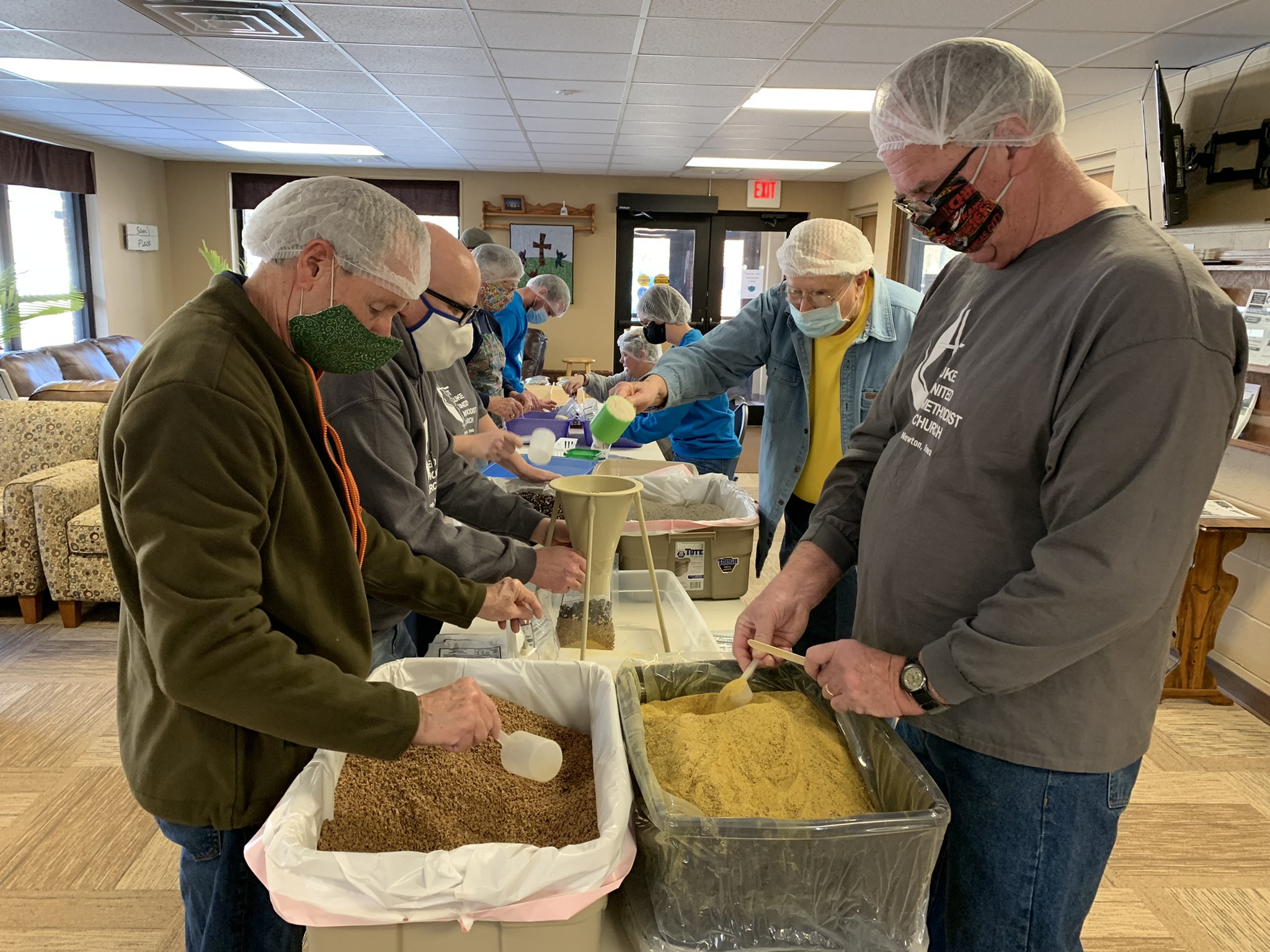 Volunteers packaging