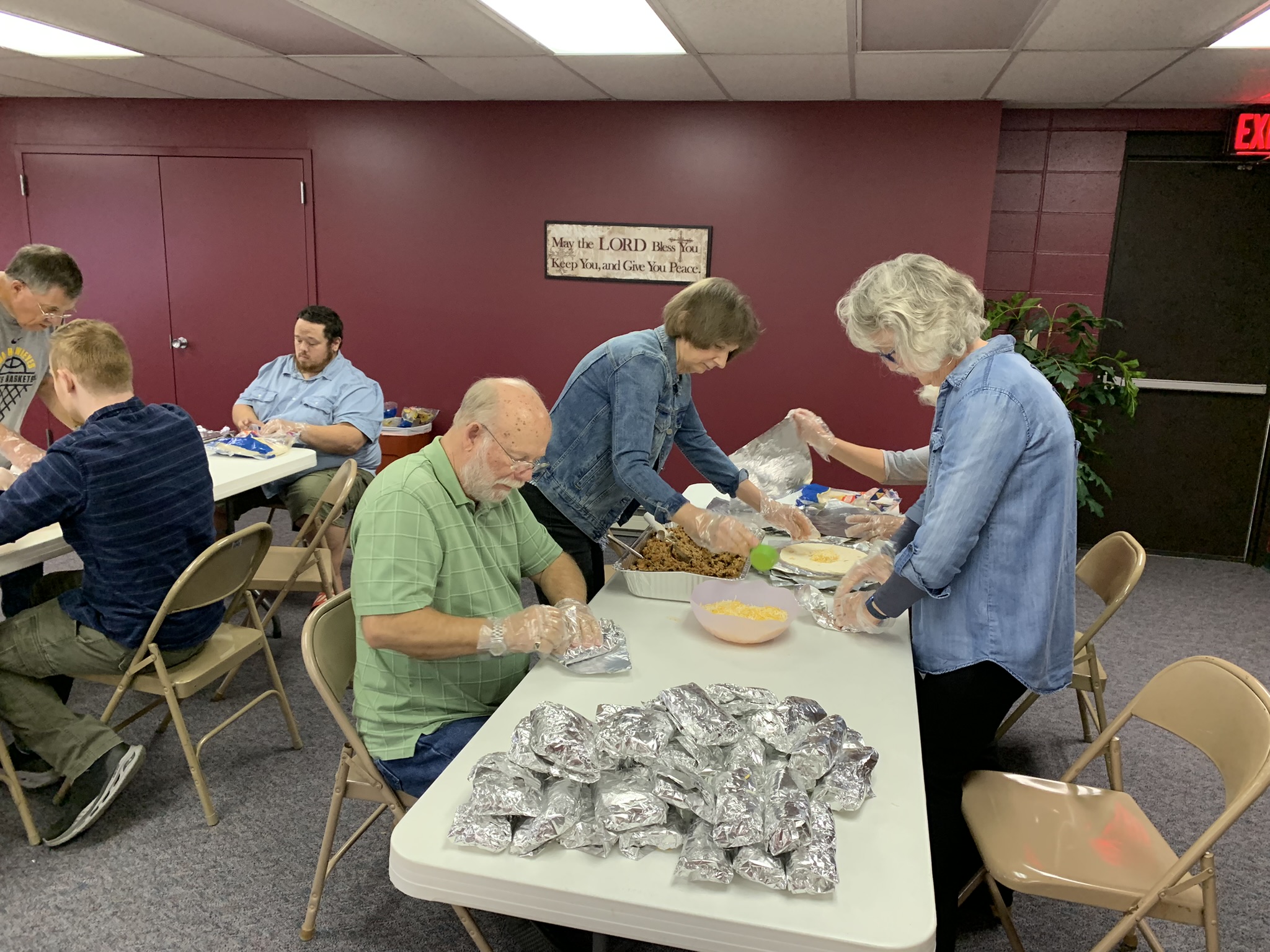 Volunteers packaging