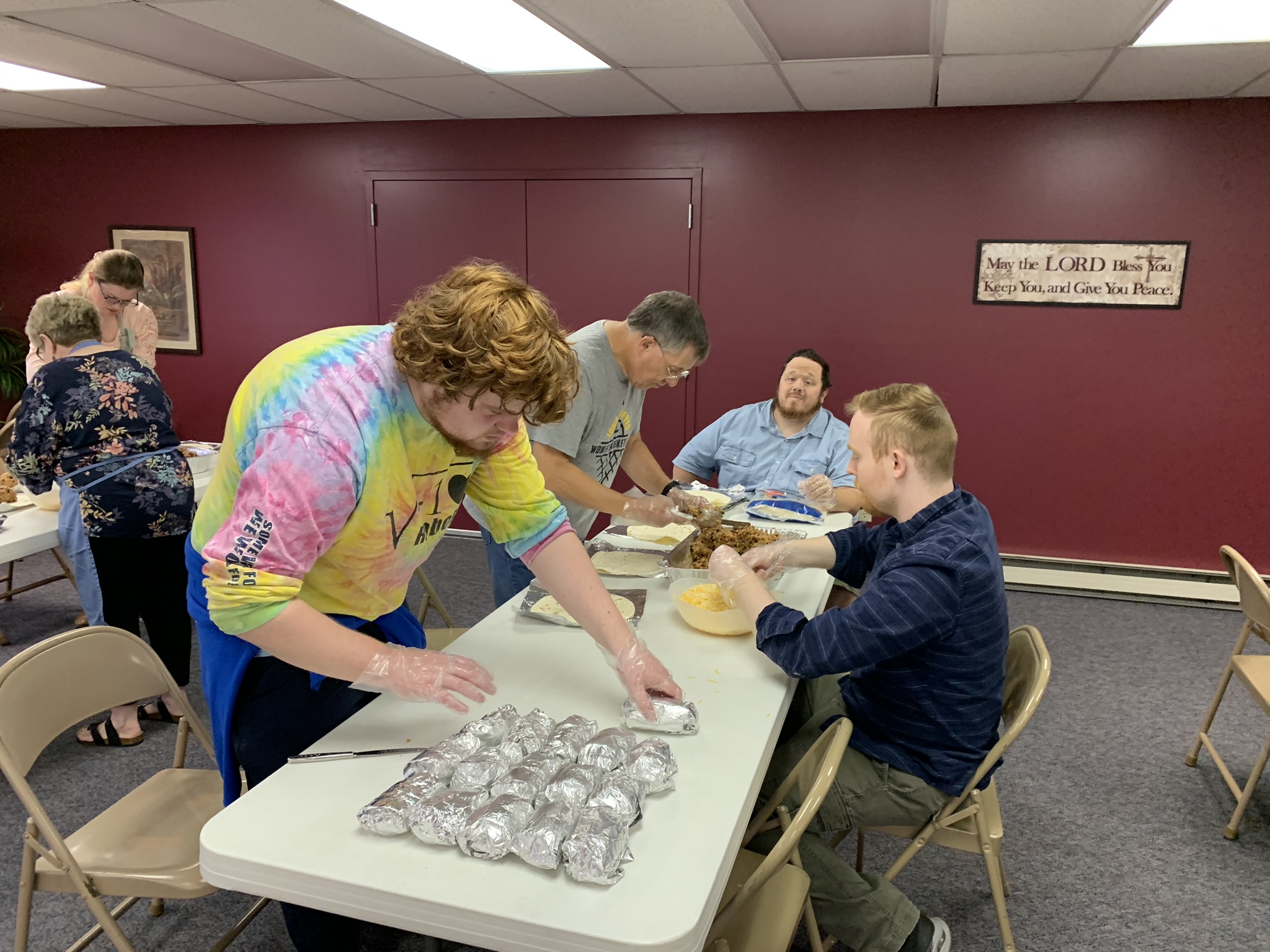 Volunteers packaging