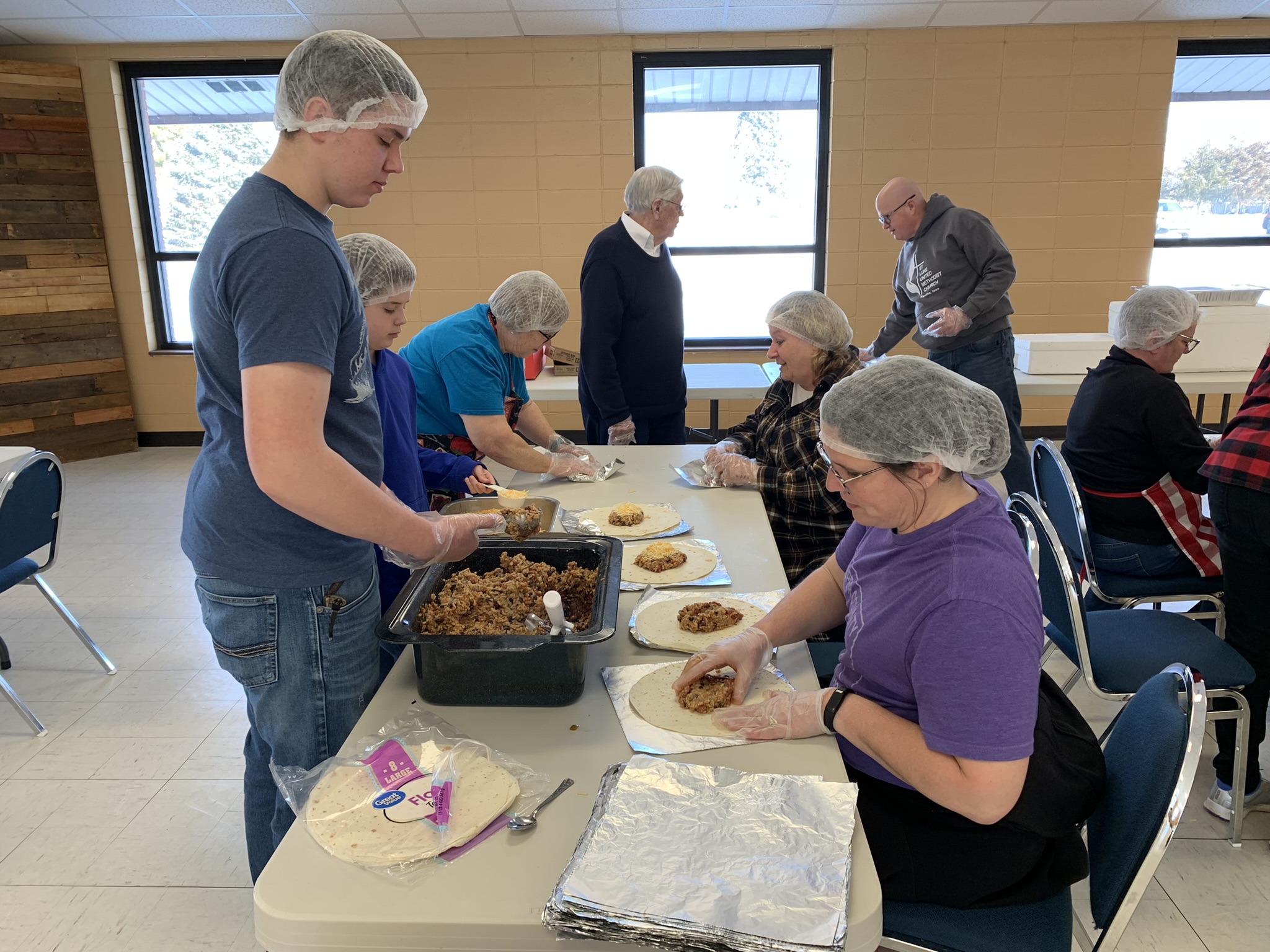 Volunteers packaging