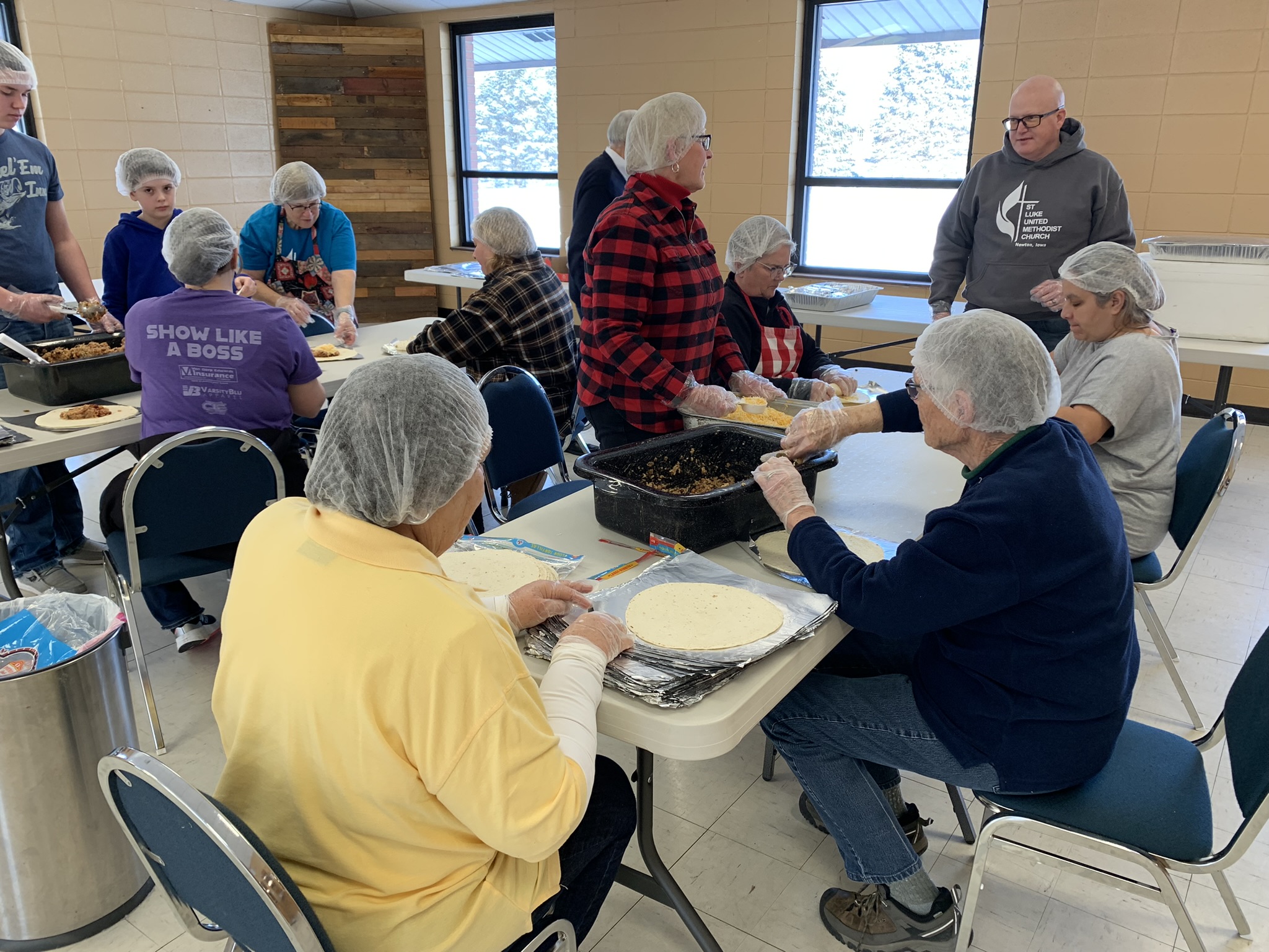 Volunteers packaging